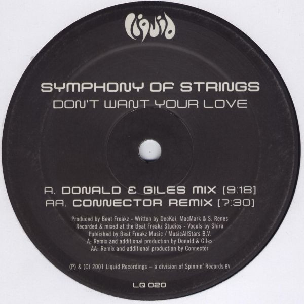 Symphony Of Strings - Don't Want Your Love (2001) - Image 2