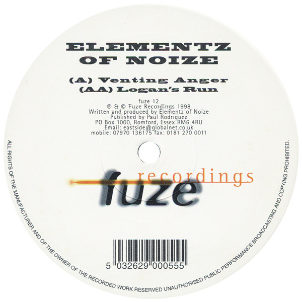 Elementz Of Noize - Venting Anger / Logan's Run (1998)
