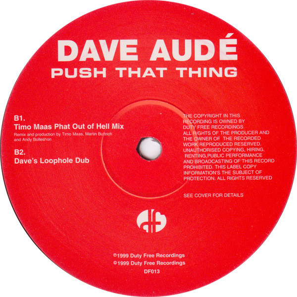 Dave Audé - Push That Thing (1999) - Image 5