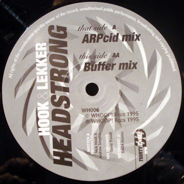 Hook & Lekker - Headstrong (1995)