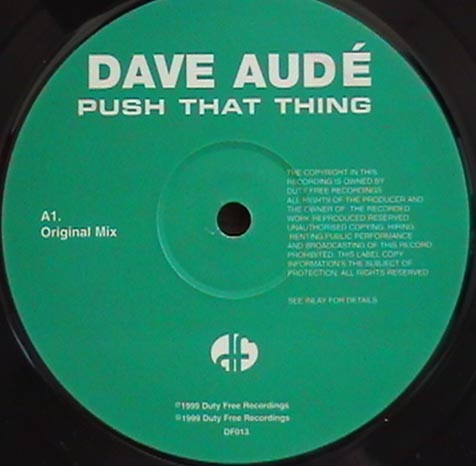 Dave Audé - Push That Thing (1999) - Image 3