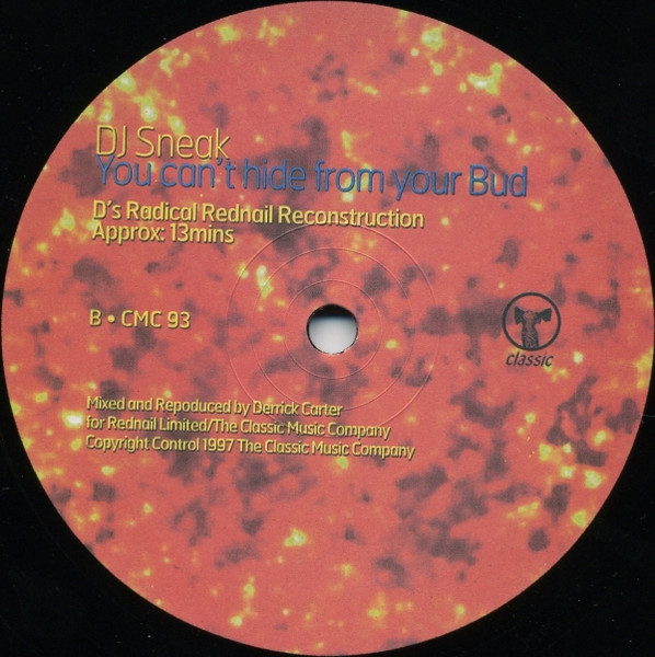 DJ Sneak - You Can't Hide From Your Bud (1997) - Image 4