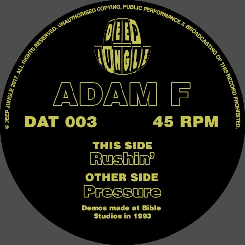 Adam F - Pressure / Rushin' (2017)