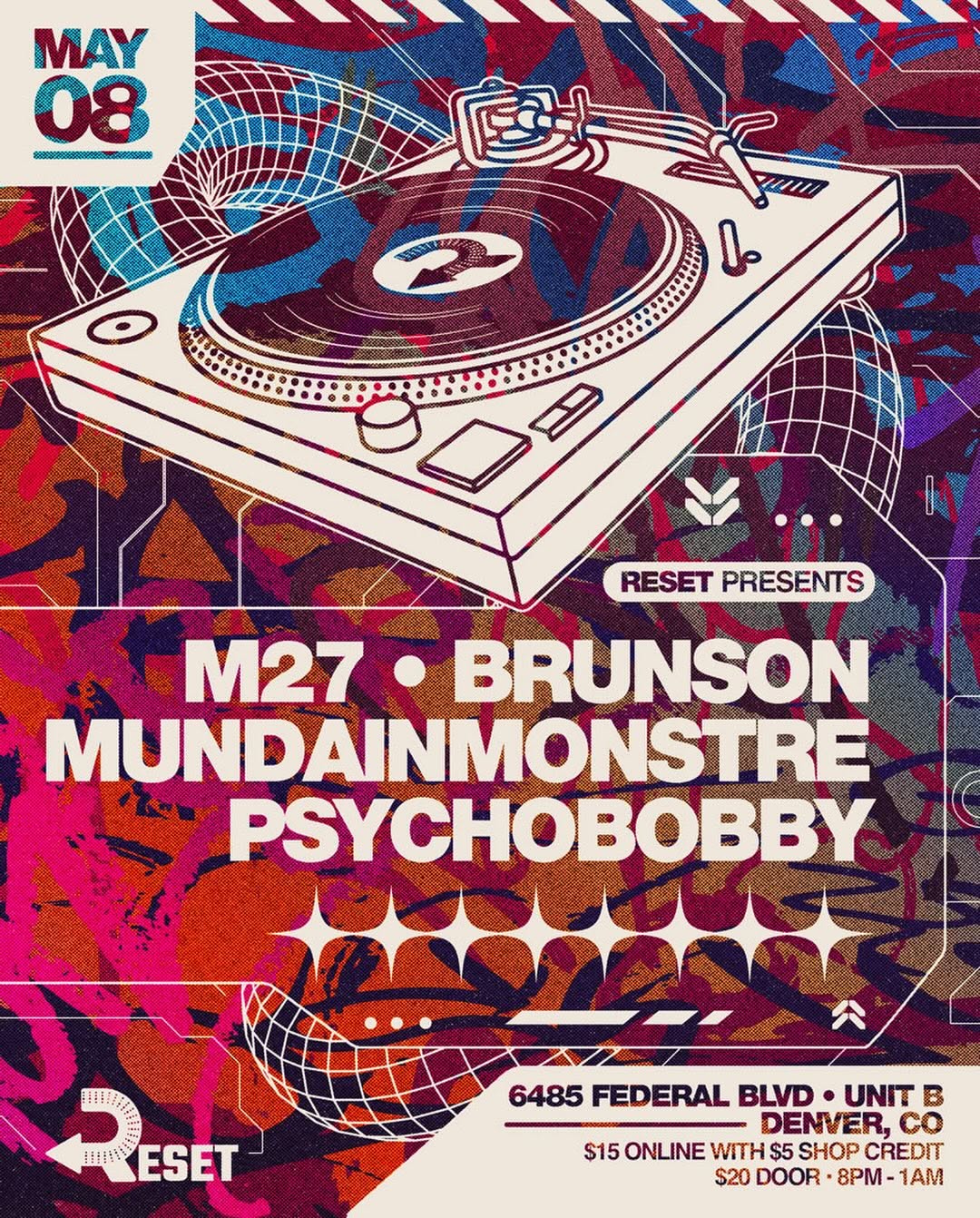 Reset Presents flyer