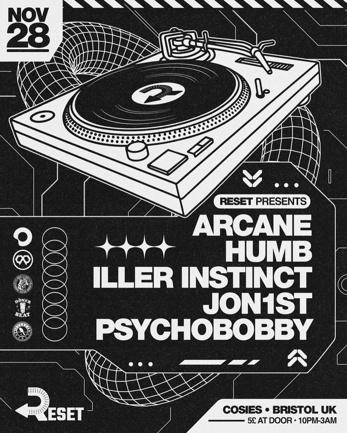 Reset Presents flyer