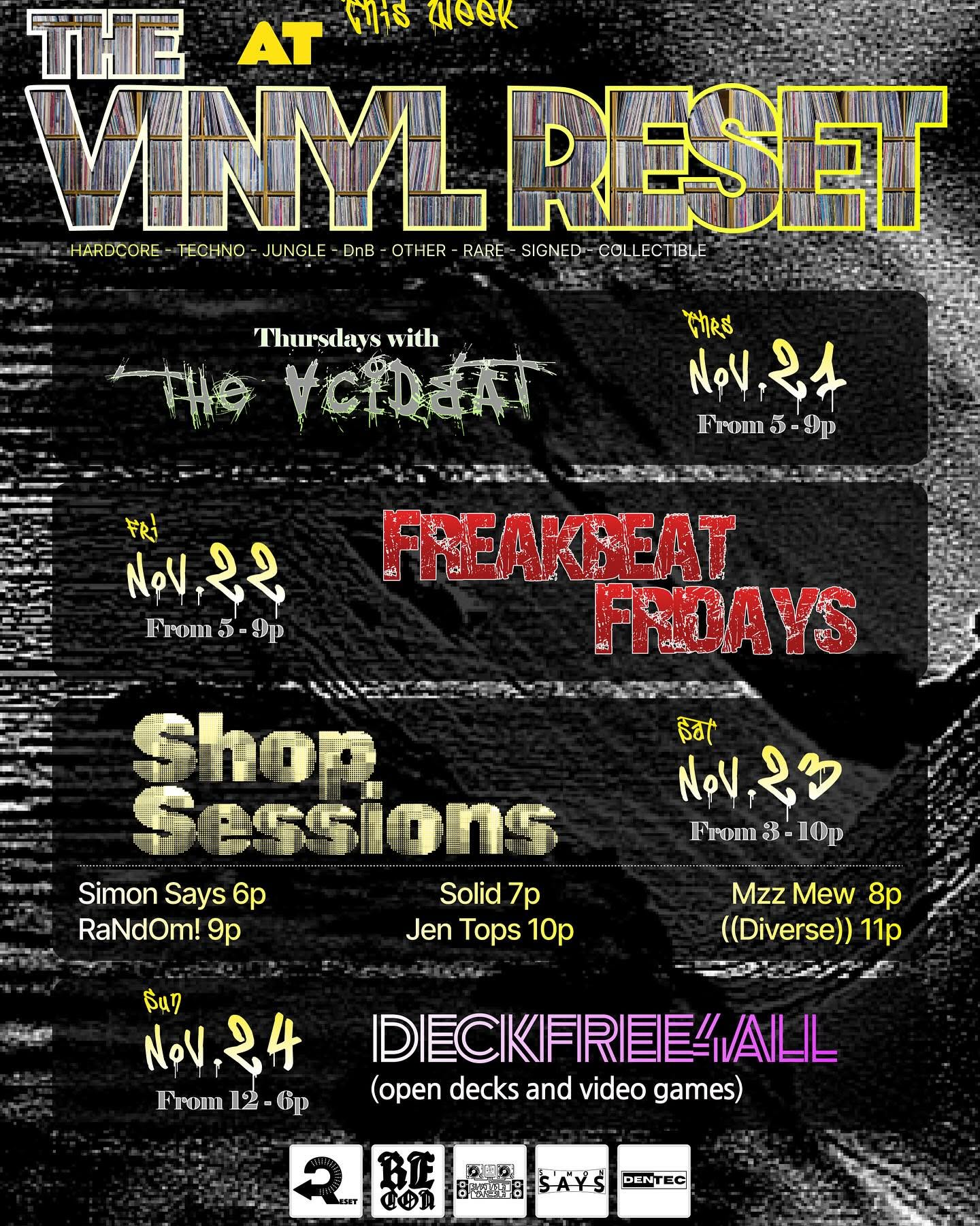 Reset Presents flyer