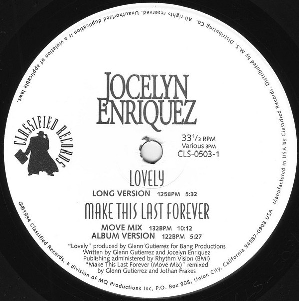 Jocelyn Enriquez - Make This Last Forever (1994) - Image 2