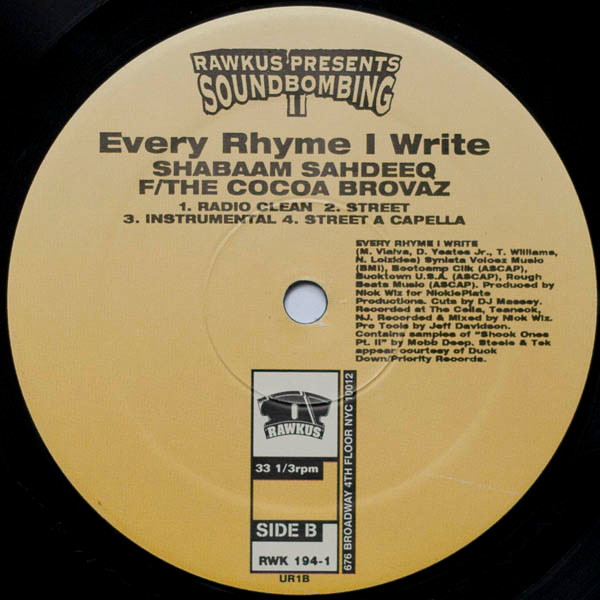 Reflection Eternal - On Mission / Every Rhyme I Write (1999) - Image 4