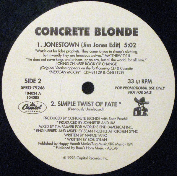 Concrete Blonde - Jonestown (1993) - Image 4