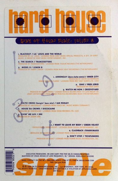 Various - Best Of House Music: Volume 8 - Hard House (1996)