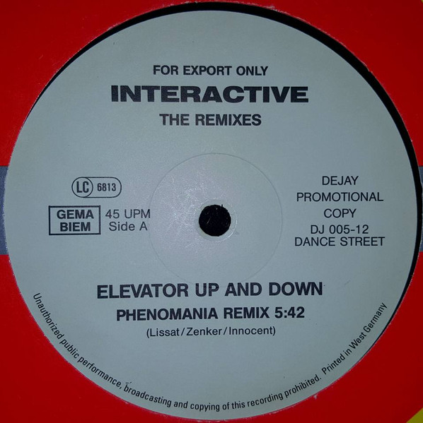 Interactive - Elevator Up And Down (The Remixes) (1992)