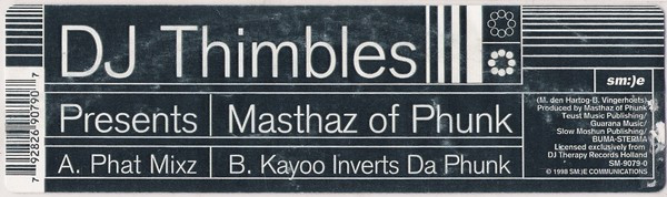 DJ Thimbles - Masthaz Of Phunk (1998) - Image 3