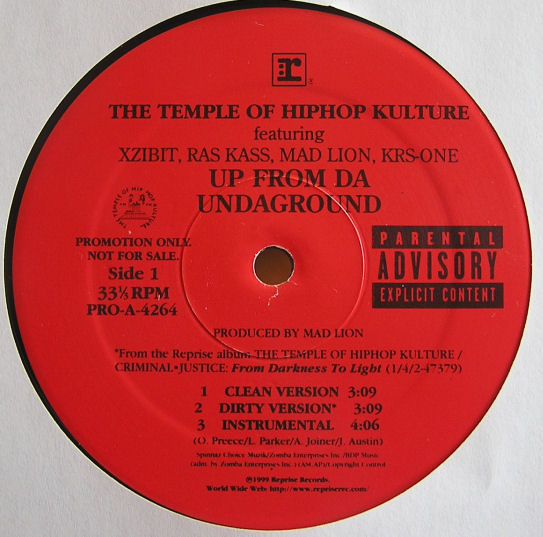 The Temple Of Hiphop - Up From Da Undaground / We Gon' Ride (1999)