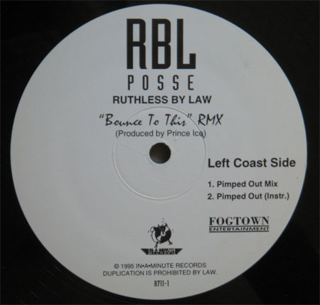 RBL Posse - Bounce To This RMX (1995) - Image 2
