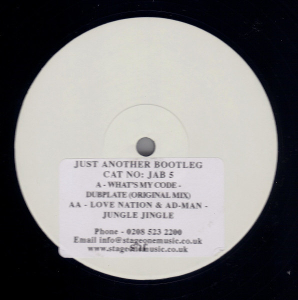 Wots My Code, Love Nation, Ad Man - Dubplate / Jungle Jingle (2001)