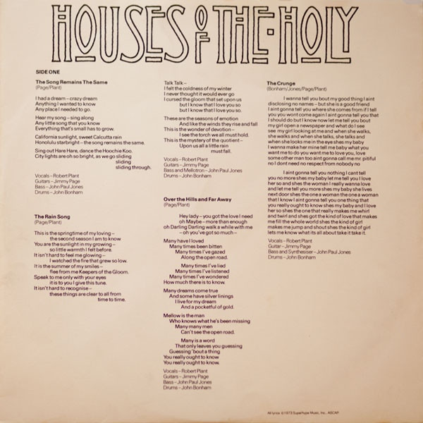 Led Zeppelin - Houses Of The Holy - Image 4
