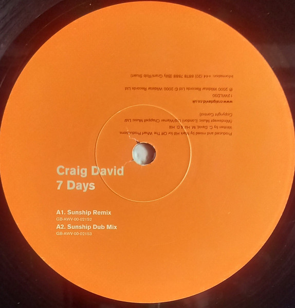 Craig David - 7 Days (Sunship Remixes) (2000) - Image 3