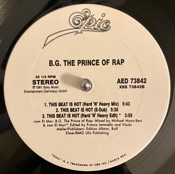 B.G. The Prince Of Rap - This Beat Is Hot (1991)