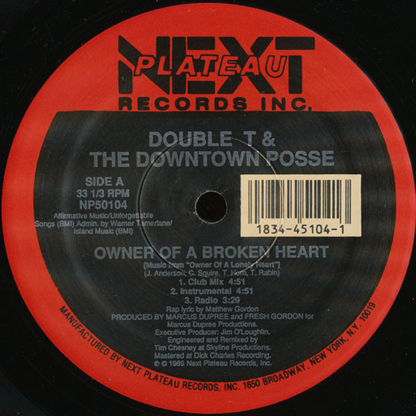Double T & The Downtown Posse - Owner Of A Broken Heart (1989)