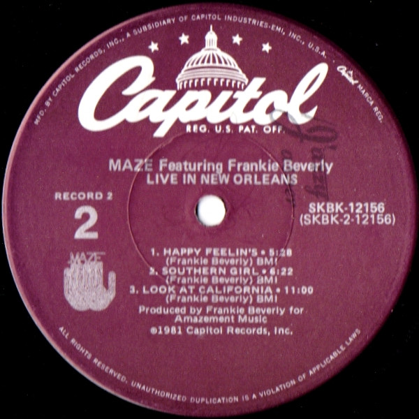 Maze Featuring Frankie Beverly - Live In New Orleans (1981) - Image 6