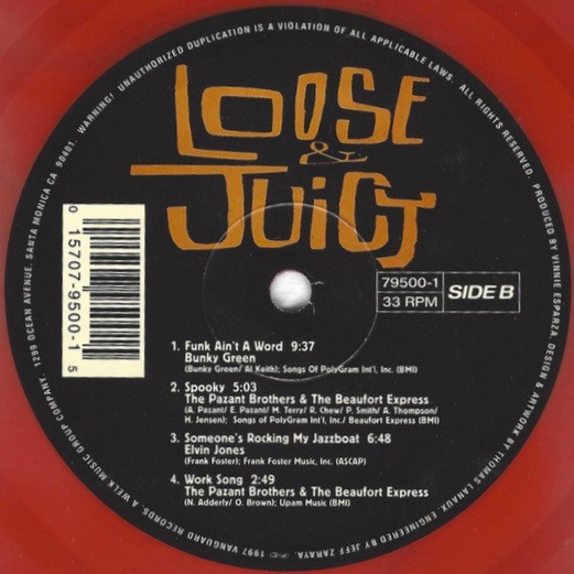Various - Loose & Juicy: A Collection Of Funky Rare Grooves From The Vaults Of Vanguard (1997) - Image 4