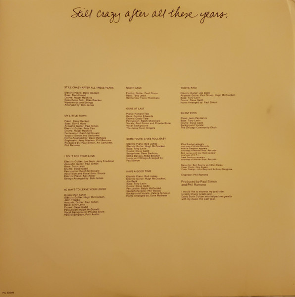 Paul Simon - Still Crazy After All These Years (1975) - Image 3