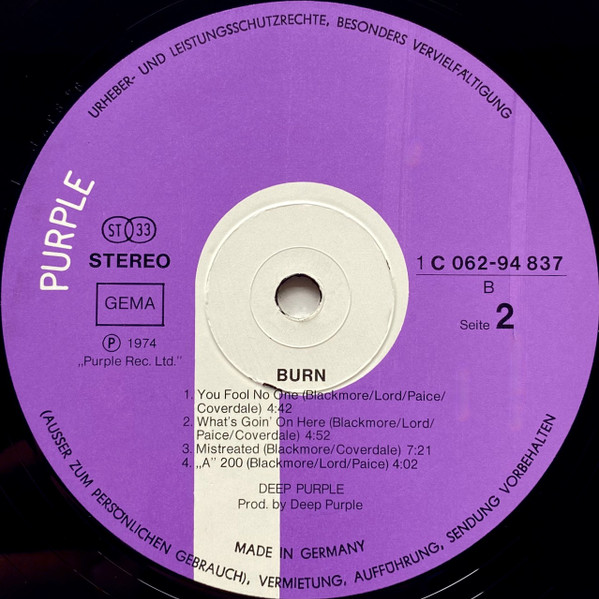 Deep Purple - Burn (1974) - Image 4