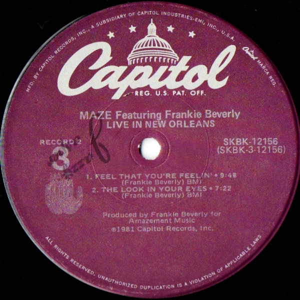 Maze Featuring Frankie Beverly - Live In New Orleans (1981) - Image 7