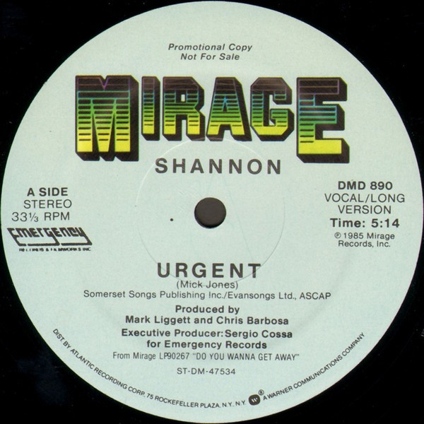 Shannon - Urgent (1985)