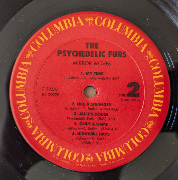 The Psychedelic Furs - Mirror Moves (1984) - Image 4