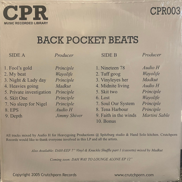 CPR - Back Pocket Beats (2005) - Image 2