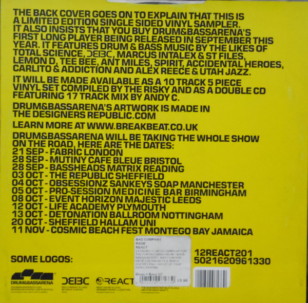 Bad Company - Drum & Bass Arena Sampler (2001) - Image 4