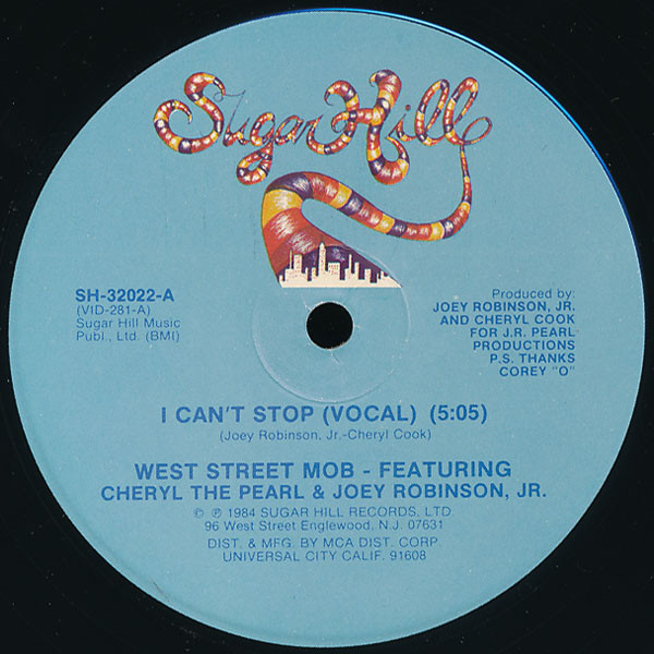West Street Mob, Cheryl The Pearl, Joey Robinson, Jr. - I Can't Stop (1984)