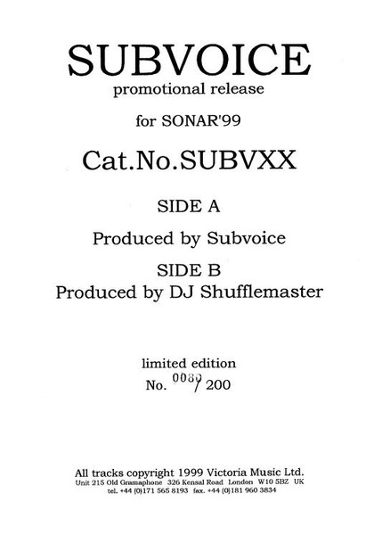 Subvoice - Untitled (1999)