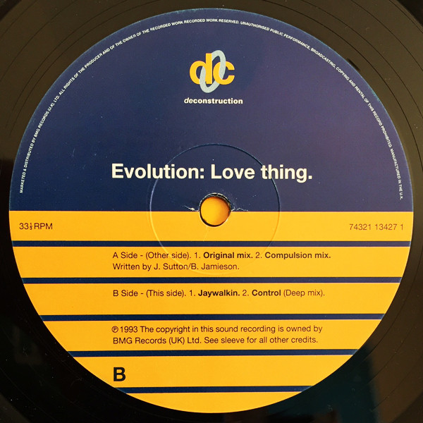 Evolution - Love Thing (1993) - Image 2